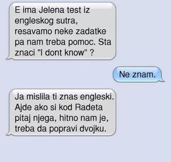 ne znam